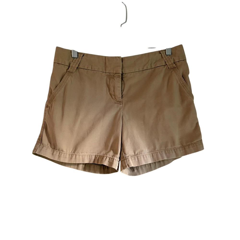 J.Crew Womens Khaki Tan Classic Twill Chino City Fit Shorts Size 4